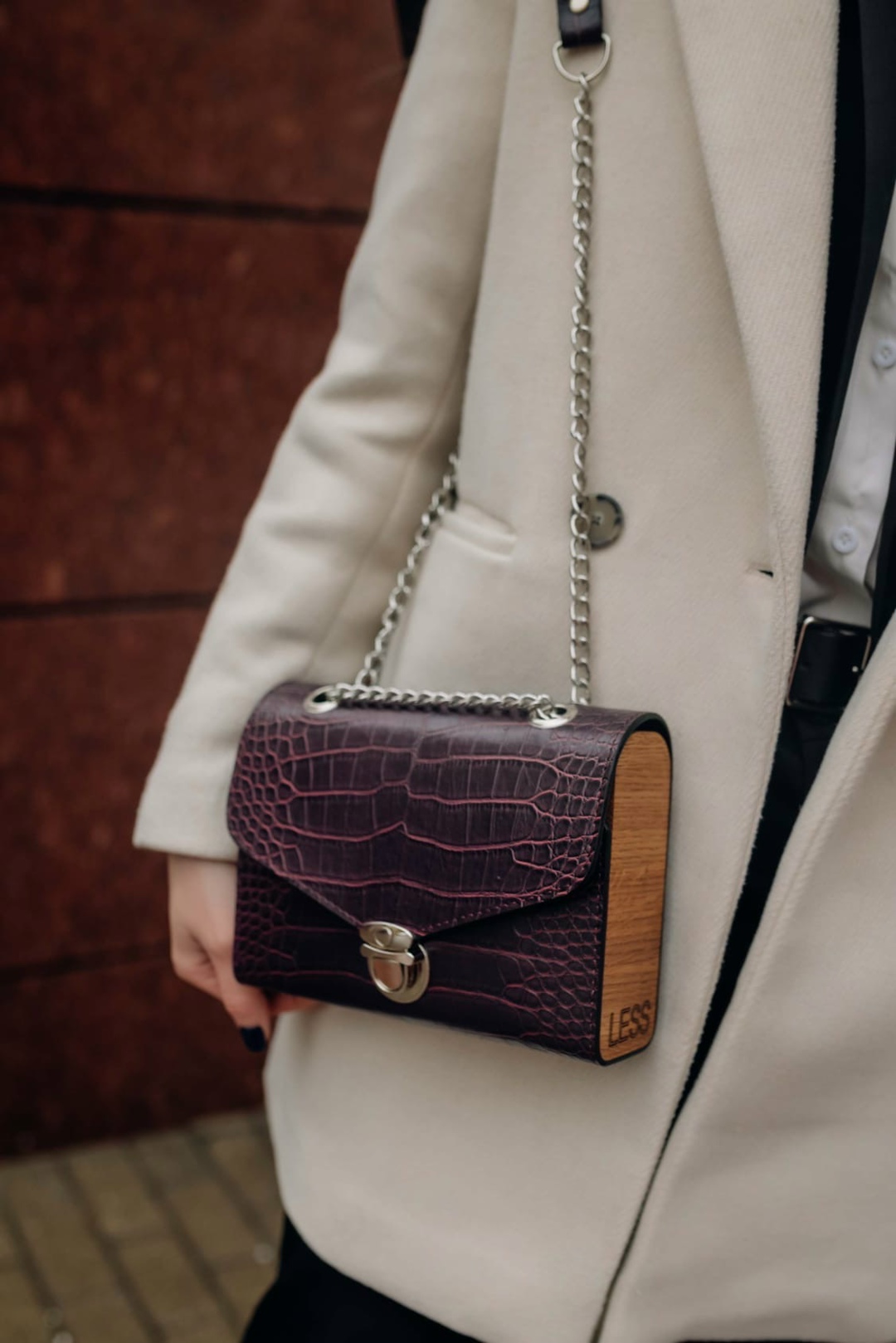 Невероятный оттенок комбинированной кожи - PLUM CROCODILE 🖤
