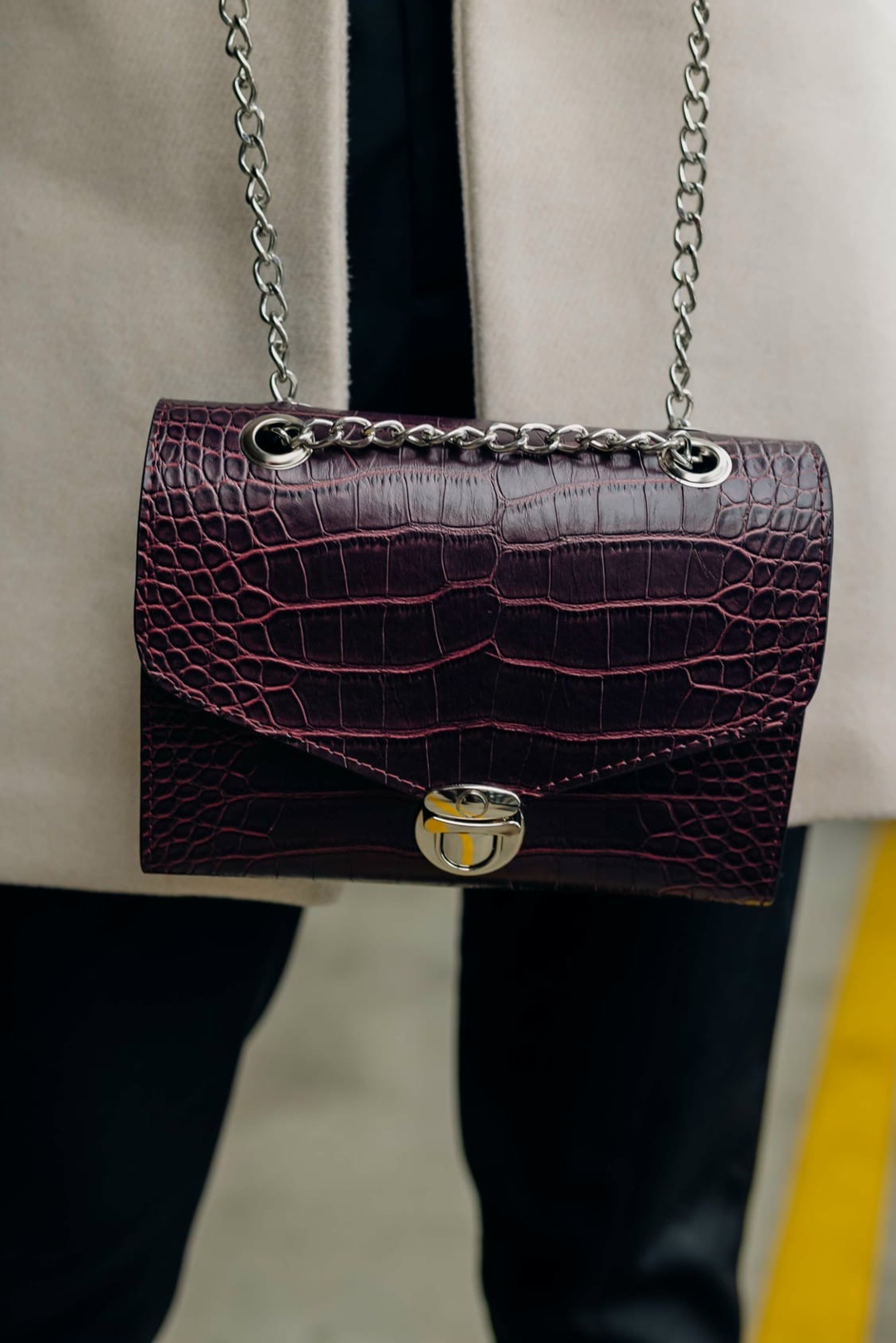 Невероятный оттенок комбинированной кожи - PLUM CROCODILE 🖤